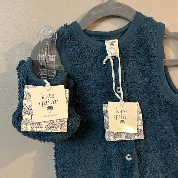 NWT Kate Quinn Fuzzy Baby Romper and Booties - Picture 2 of 6